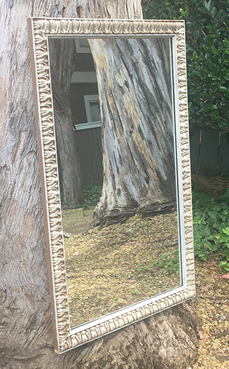 rustic mirror meets elegant